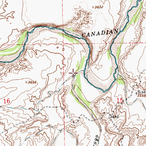 Topographic Map of Rana Canyon, NM