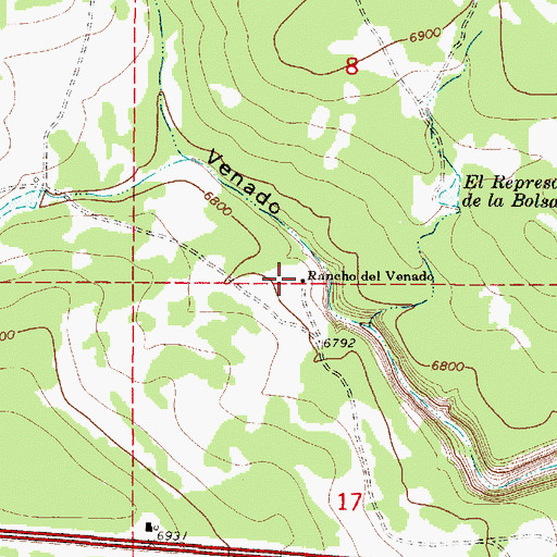 Topographic Map of Rancho del Venado, NM