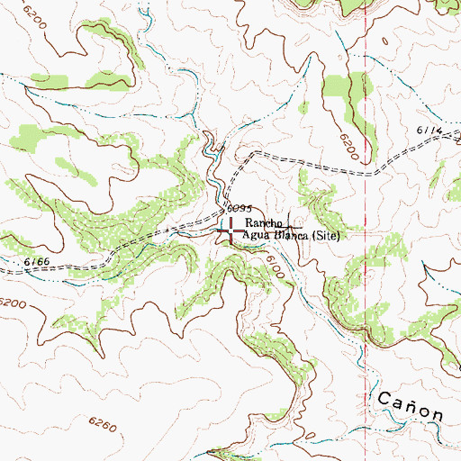 Topographic Map of Rancho Agua Blanca, NM