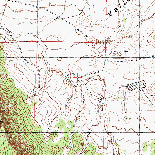 Topographic Map of Rancho Diamante, NM