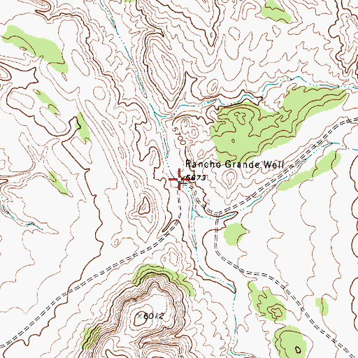 Topographic Map of Rancho Grande Well, NM