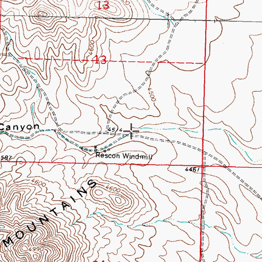 Topographic Map of Rascon Canyon, NM
