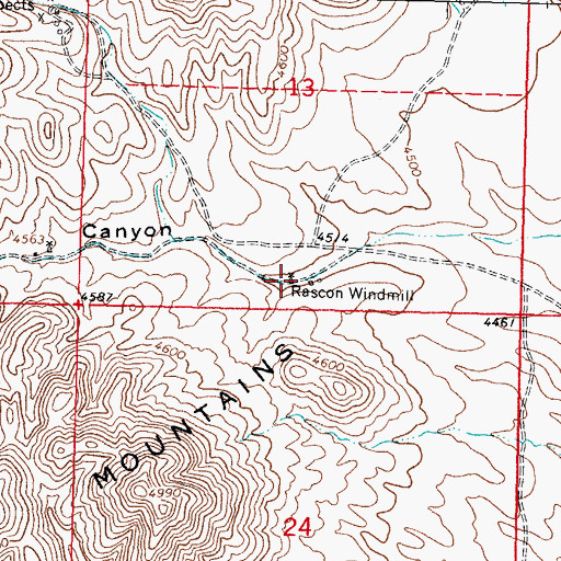 Topographic Map of Rascon Windmill, NM