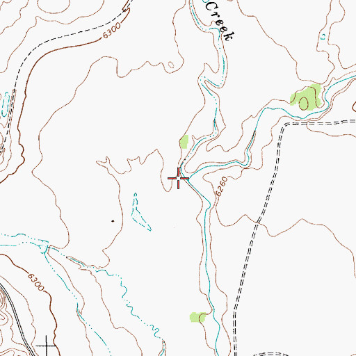 Topographic Map of Raton Creek, NM