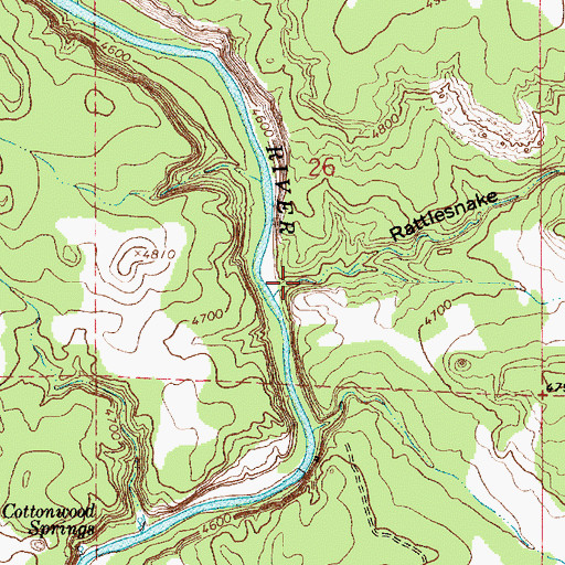 Topographic Map of Rattlesnake Canyon, NM