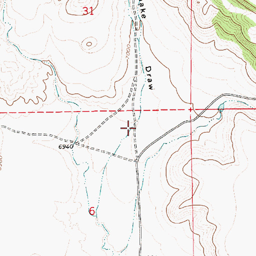 Topographic Map of Rattlesnake Draw, NM