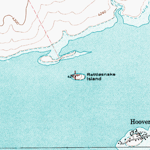 Topographic Map of Rattlesnake Island, NM