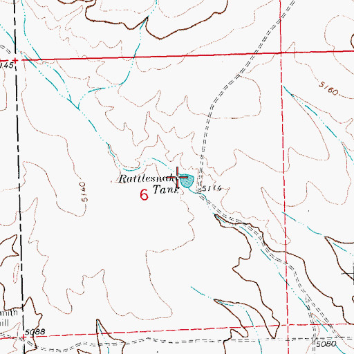 Topographic Map of Rattlesnake Tank, NM