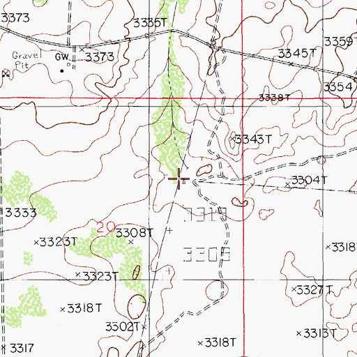 Topographic Map of Rattlesnake Well, NM