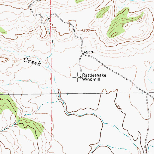 Topographic Map of Rattlesnake Windmill, NM