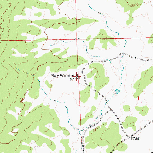 Topographic Map of Ray Windmill, NM