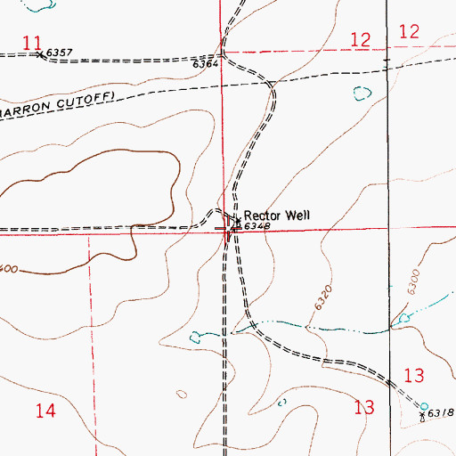 Topographic Map of Rector Well, NM