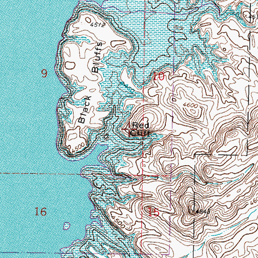 Topographic Map of Red Cliff, NM