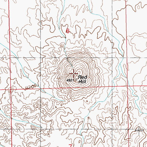Topographic Map of Red Hill, NM