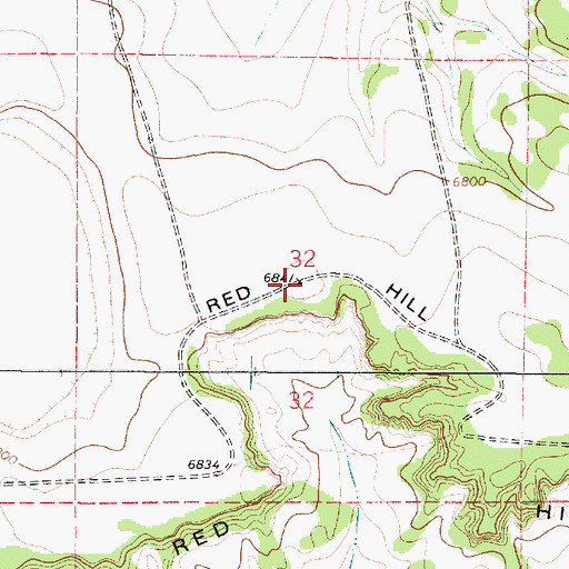 Topographic Map of Red Hill, NM