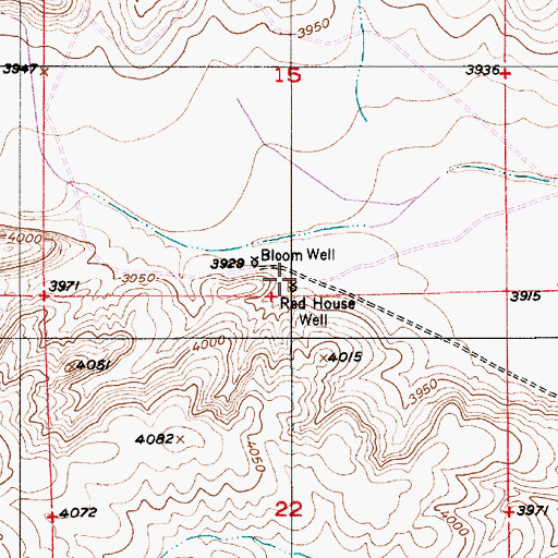 Topographic Map of Red House Well, NM