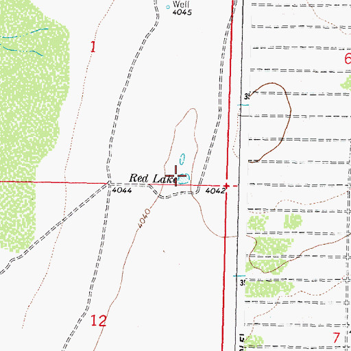 Topographic Map of Red Lake, NM