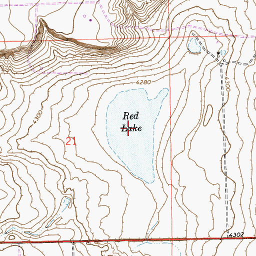 Topographic Map of Red Lake, NM