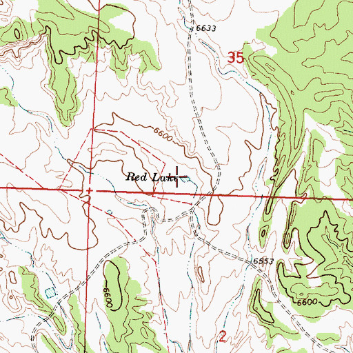 Topographic Map of Red Lake, NM