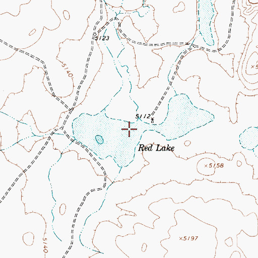 Topographic Map of Red Lake, NM