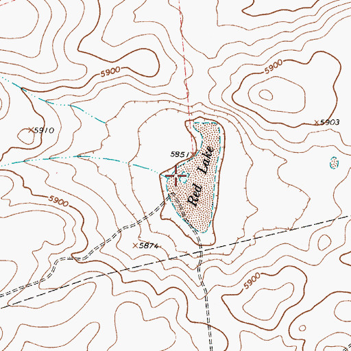 Topographic Map of Red Lake, NM