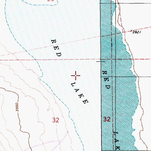 Topographic Map of Red Lake, NM