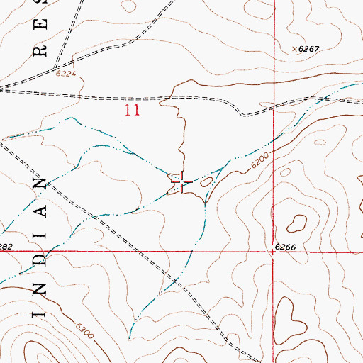 Topographic Map of Red Lake Canyon, NM