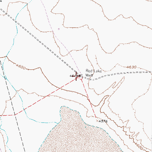 Topographic Map of Red Lake Well, NM