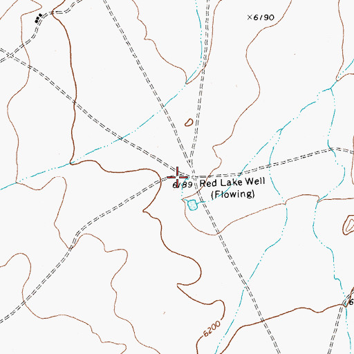 Topographic Map of Red Lake Well, NM