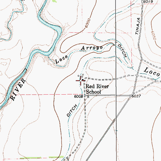 Topographic Map of Red River School, NM