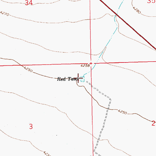 Topographic Map of Red Tank, NM