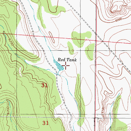 Topographic Map of Red Tank, NM