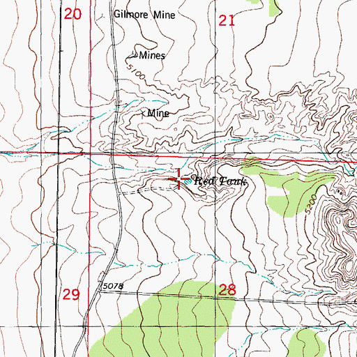 Topographic Map of Red Tank, NM