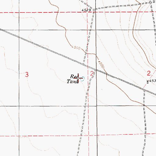 Topographic Map of Red Tank, NM