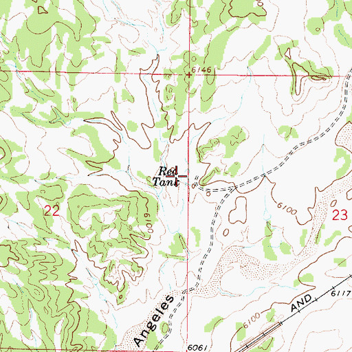 Topographic Map of Red Tank, NM