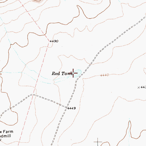 Topographic Map of Red Tank, NM