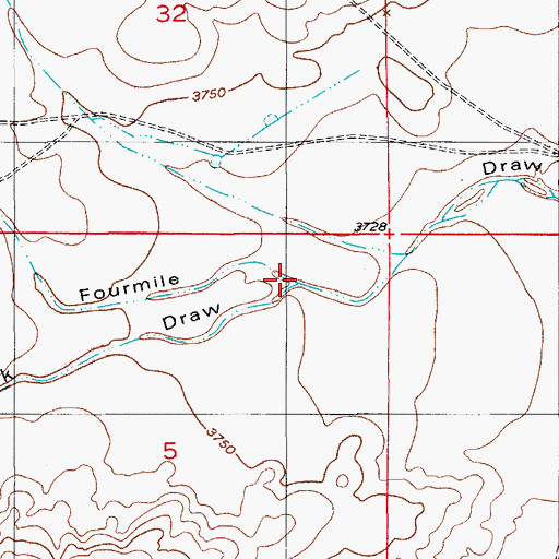 Topographic Map of Red Tank Draw, NM