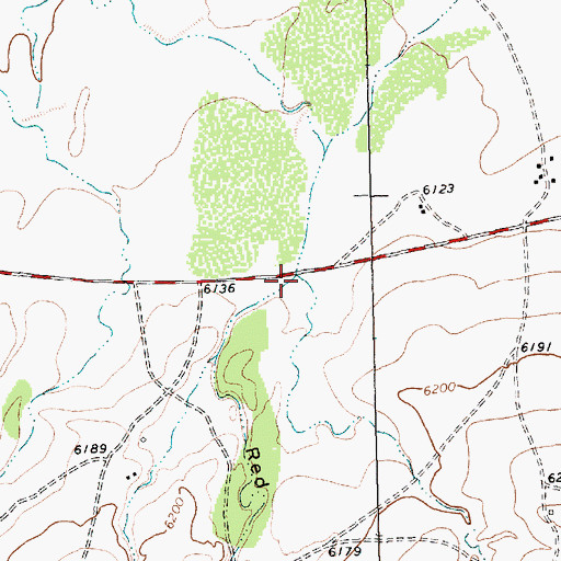 Topographic Map of Red Water Canyon, NM