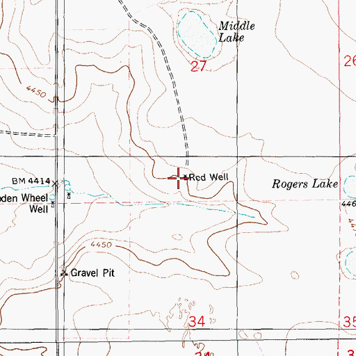 Topographic Map of Red Well, NM
