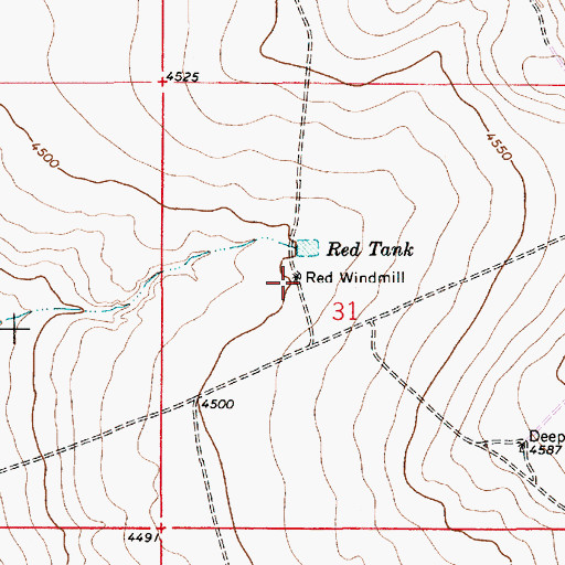 Topographic Map of Red Windmill, NM
