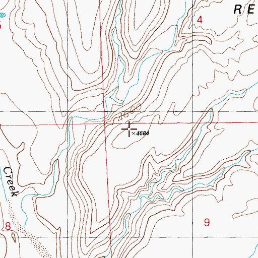 Topographic Map of Redrock Mesa, NM