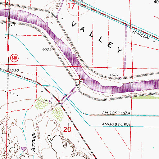 Topographic Map of Reed Arroyo, NM