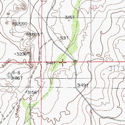 Topographic Map of Reed Ranch, NM