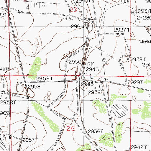 Topographic Map of Reed Ranch, NM