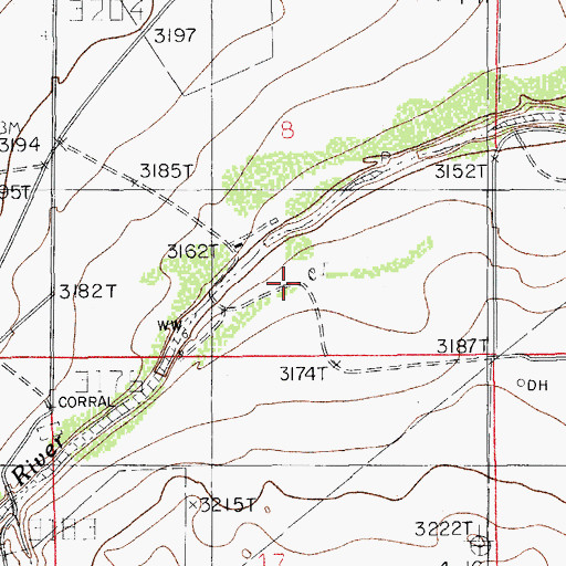 Topographic Map of Reeves Ranch, NM