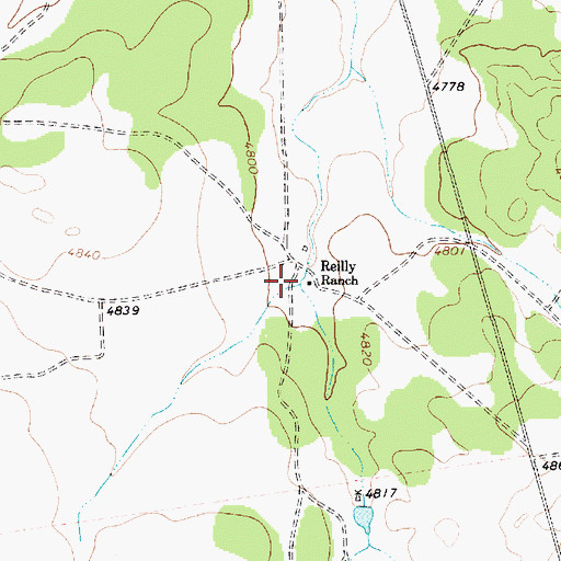 Topographic Map of Reilly Ranch, NM