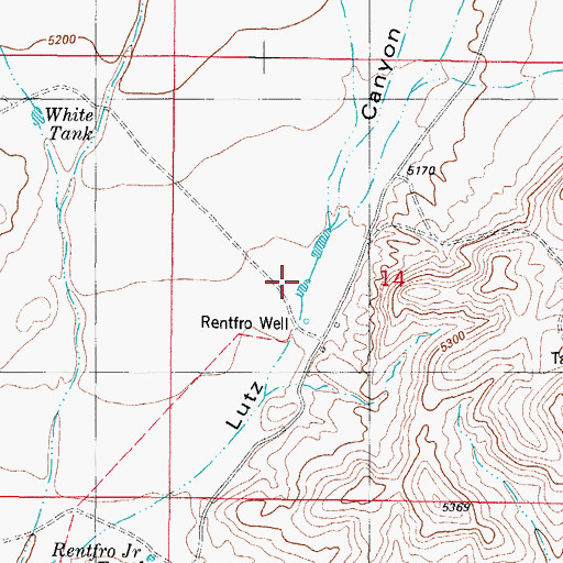 Topographic Map of Rentfro Well, NM