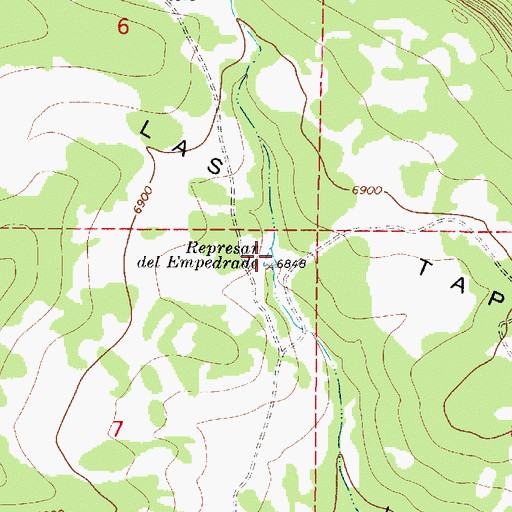 Topographic Map of Represar del Empedrado, NM