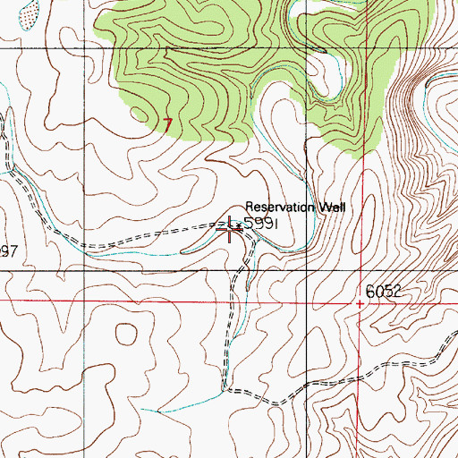 Topographic Map of Reservation Well, NM