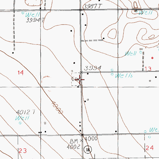 Topographic Map of Rest Lawn Memorial Cemetery, NM